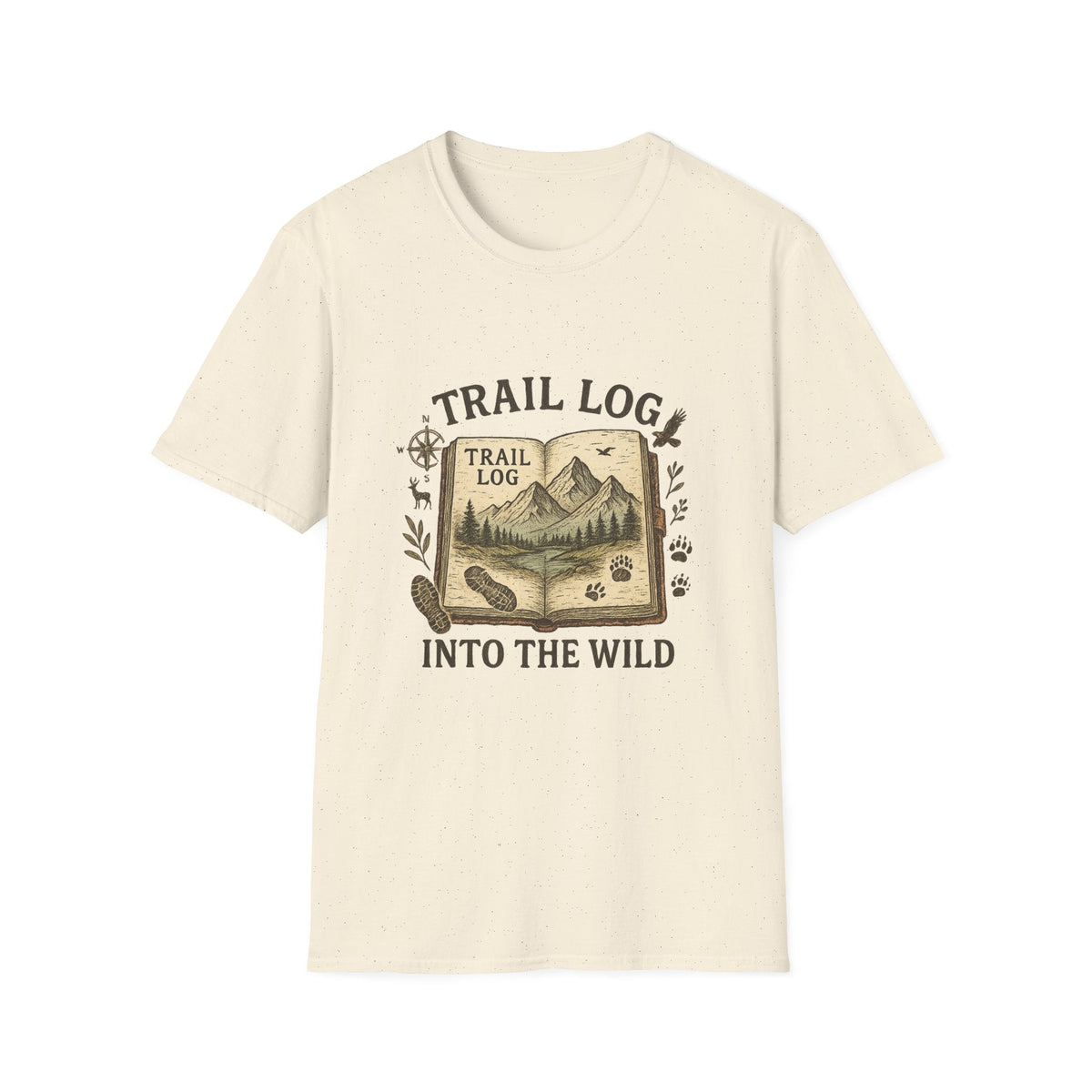 Trail Log book illustration T-Shirt | Into the Wild hiking design | SummitPine