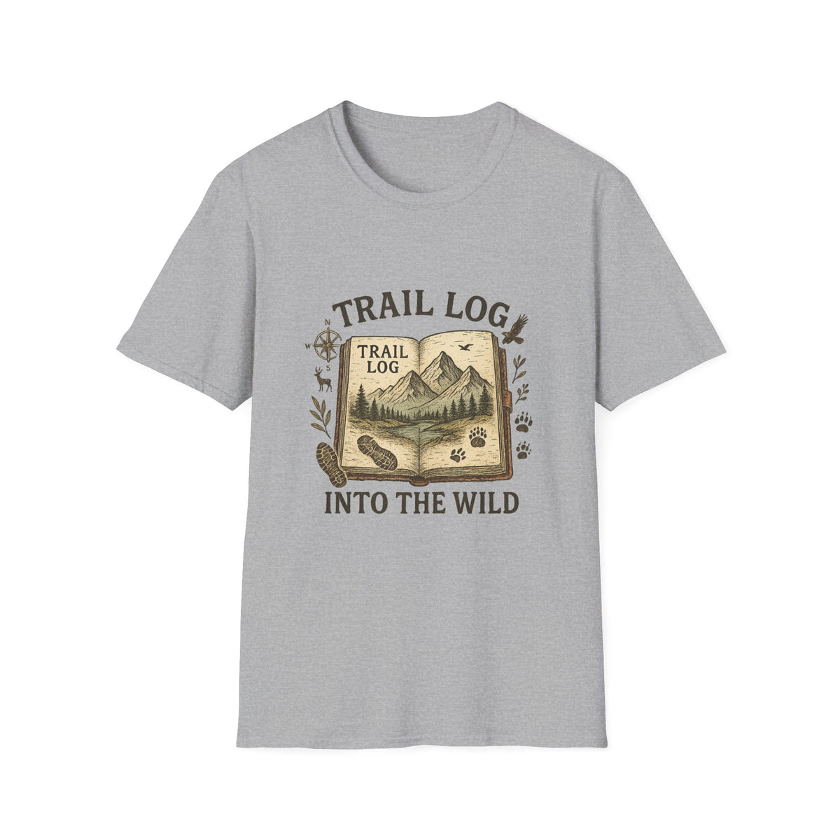 Trail Log book illustration T-Shirt | Into the Wild hiking design | SummitPine
