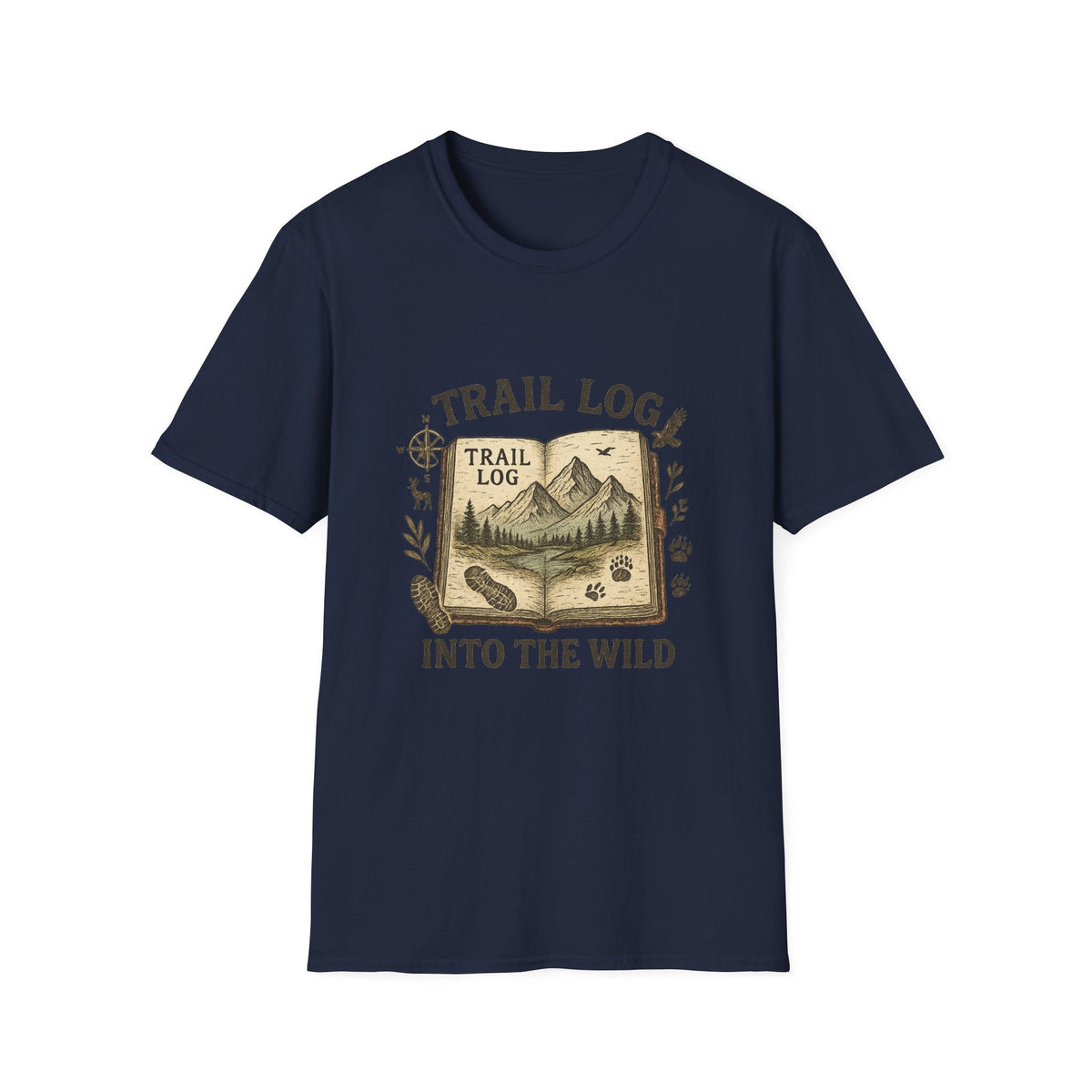 Trail Log book illustration T-Shirt | Into the Wild hiking design | SummitPine