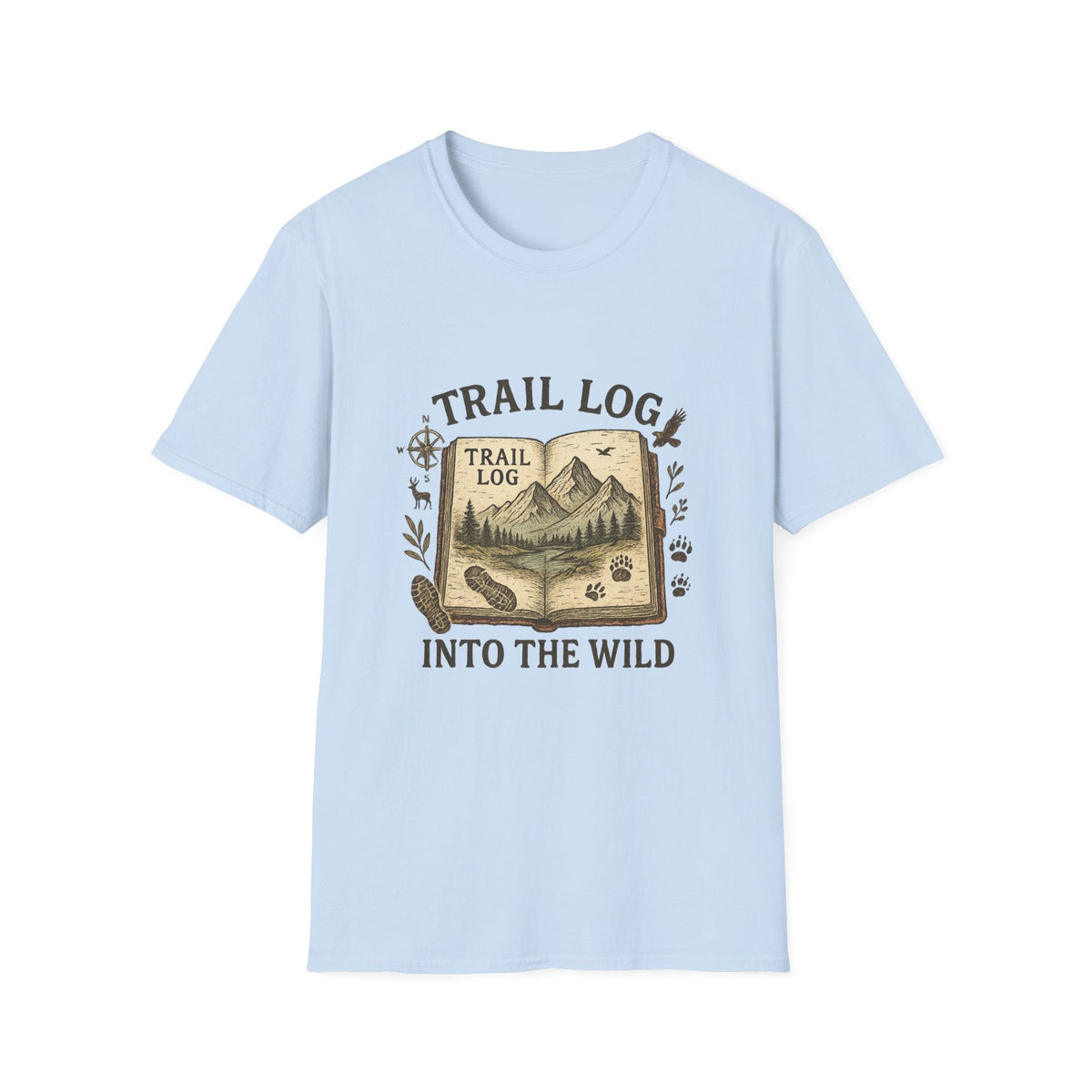 Trail Log book illustration T-Shirt | Into the Wild hiking design | SummitPine