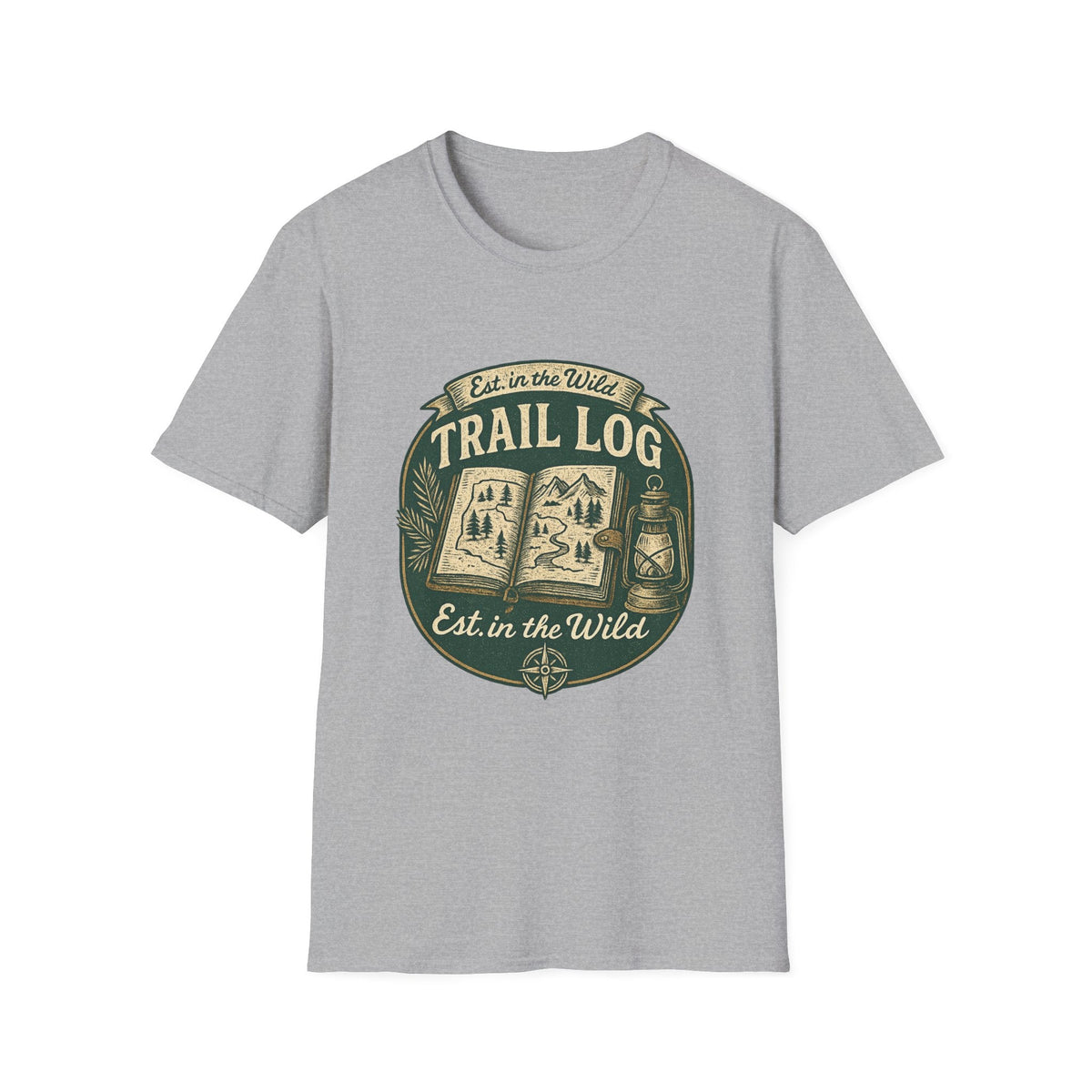 Trail Log camping badge T-Shirt | outdoors hiking graphic tee | SummitPine