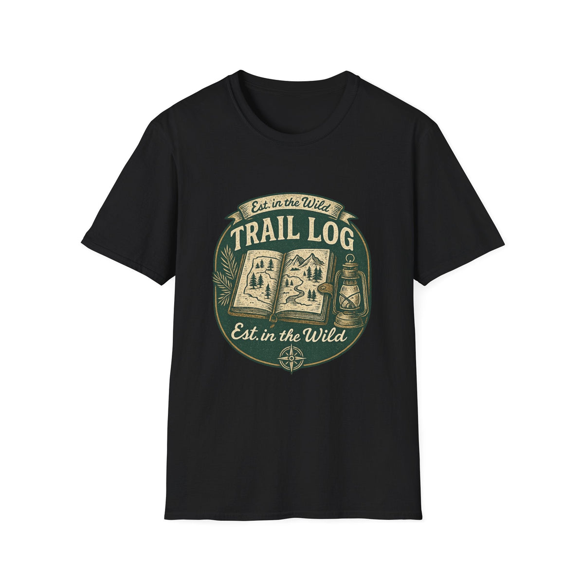 Trail Log camping badge T-Shirt | outdoors hiking graphic tee | SummitPine