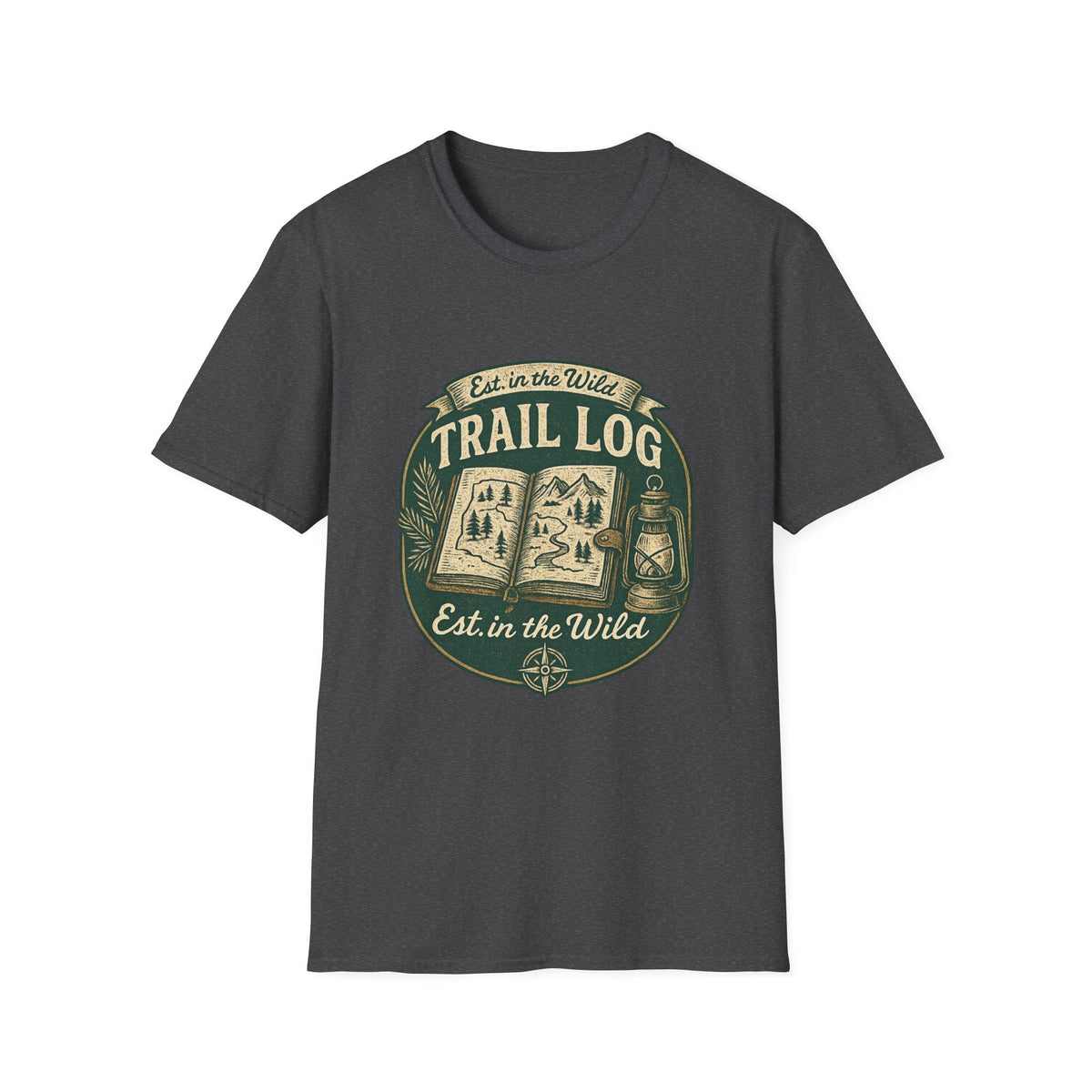 Trail Log camping badge T-Shirt | outdoors hiking graphic tee | SummitPine
