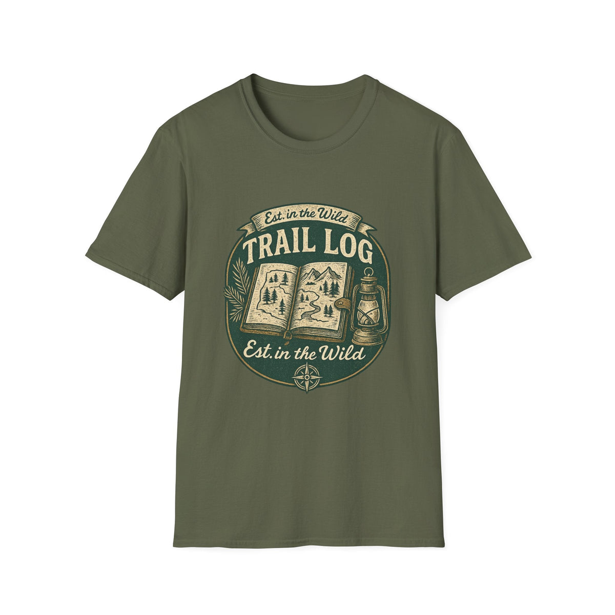 Trail Log camping badge T-Shirt | outdoors hiking graphic tee | SummitPine