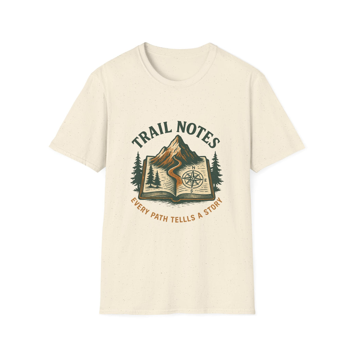 Trail Notes mountain map design T-Shirt | hiking journal illustration | SummitPine