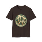 Trail Seeker Badge T-Shirt | Mountain Hiking Emblem, Nature Graphic | SummitPine