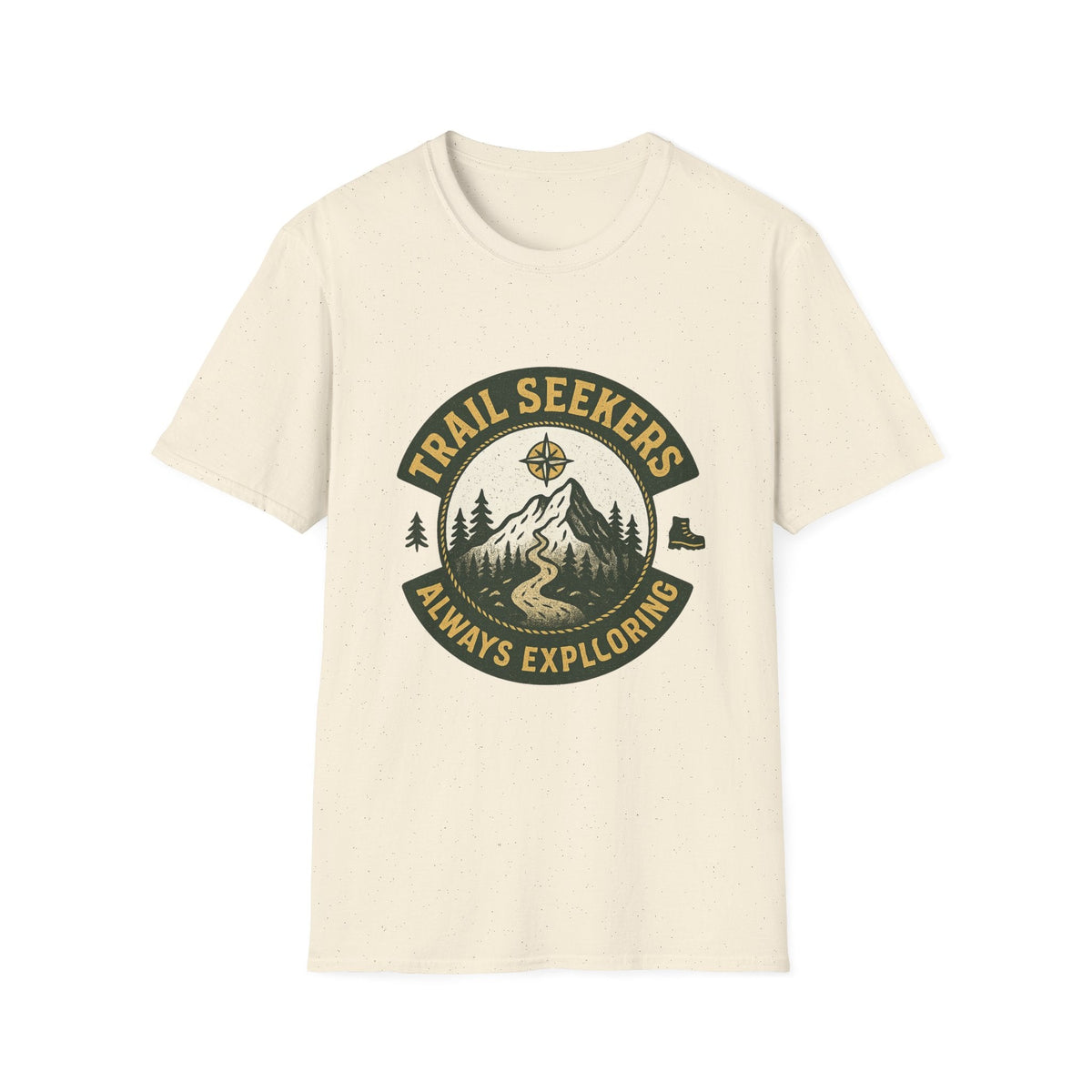 Trail Seekers mountain compass graphic T-Shirt | Adventure hiking design | SummitPine