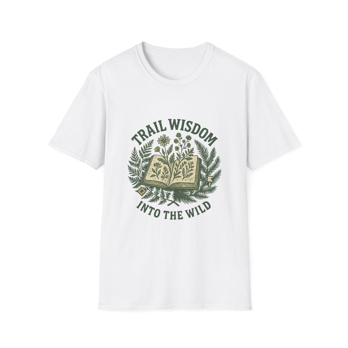 Trail Wisdom book and herbs T-Shirt | Into the Wild nature tee | SummitPine