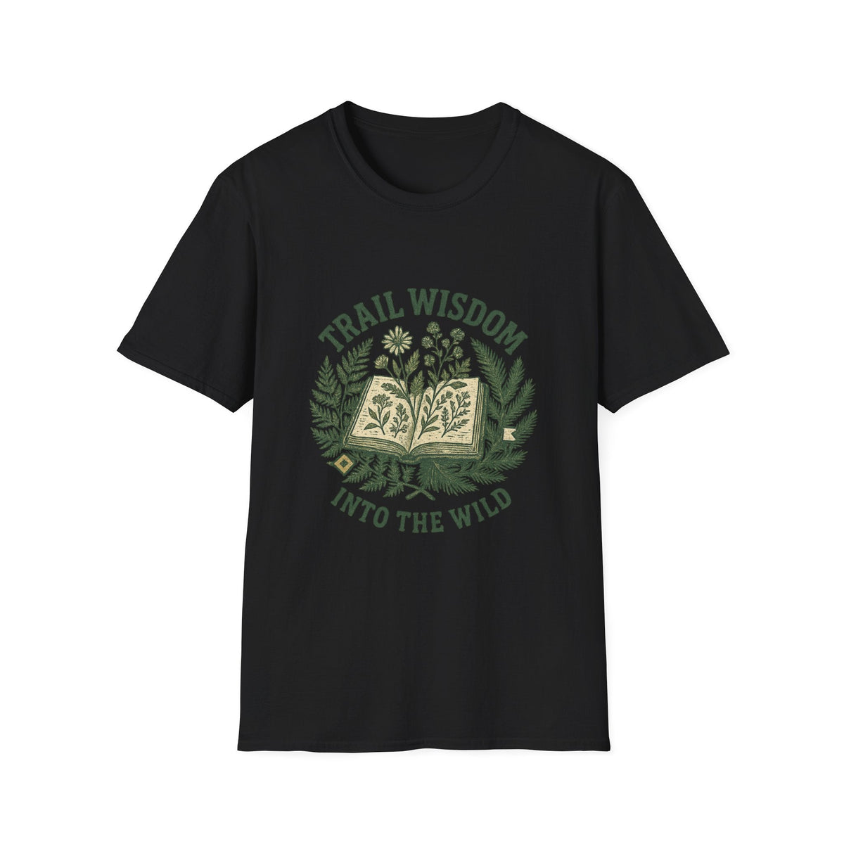 Trail Wisdom book and herbs T-Shirt | Into the Wild nature tee | SummitPine