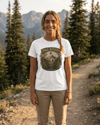 Trail Wisdom hiking badge T-Shirt | mountain compass outdoors design | SummitPine