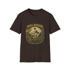 Trail Wisdom hiking badge T-Shirt | mountain compass outdoors design | SummitPine