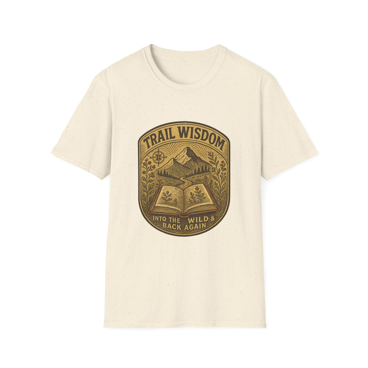 Trail Wisdom mountain badge T-Shirt | hiking nature design | SummitPine