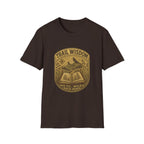 Trail Wisdom mountain badge T-Shirt | hiking nature design | SummitPine
