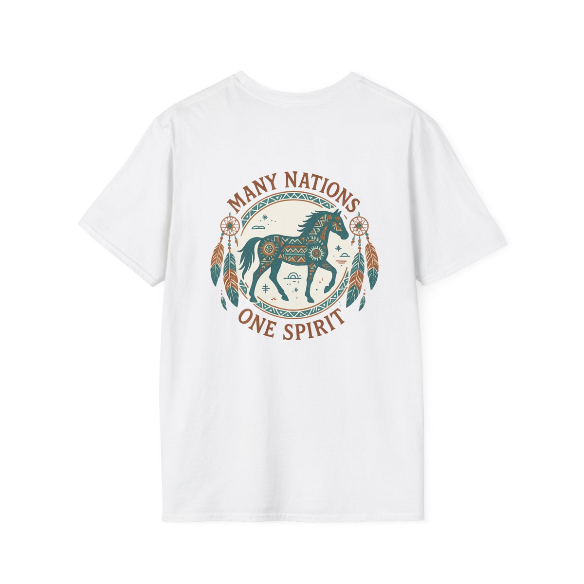 Tribal Horse T-Shirt | Geometric Spirit Horse | Native Inspired Turquoise Graphic Tee | SummitPine