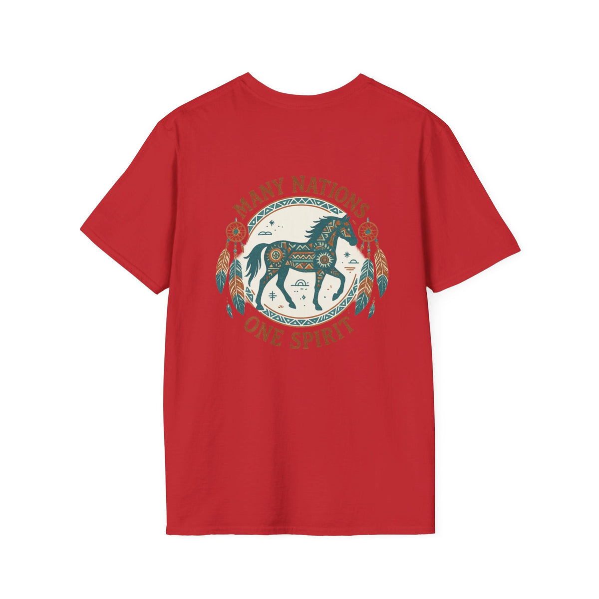 Tribal Horse T-Shirt | Geometric Spirit Horse | Native Inspired Turquoise Graphic Tee | SummitPine