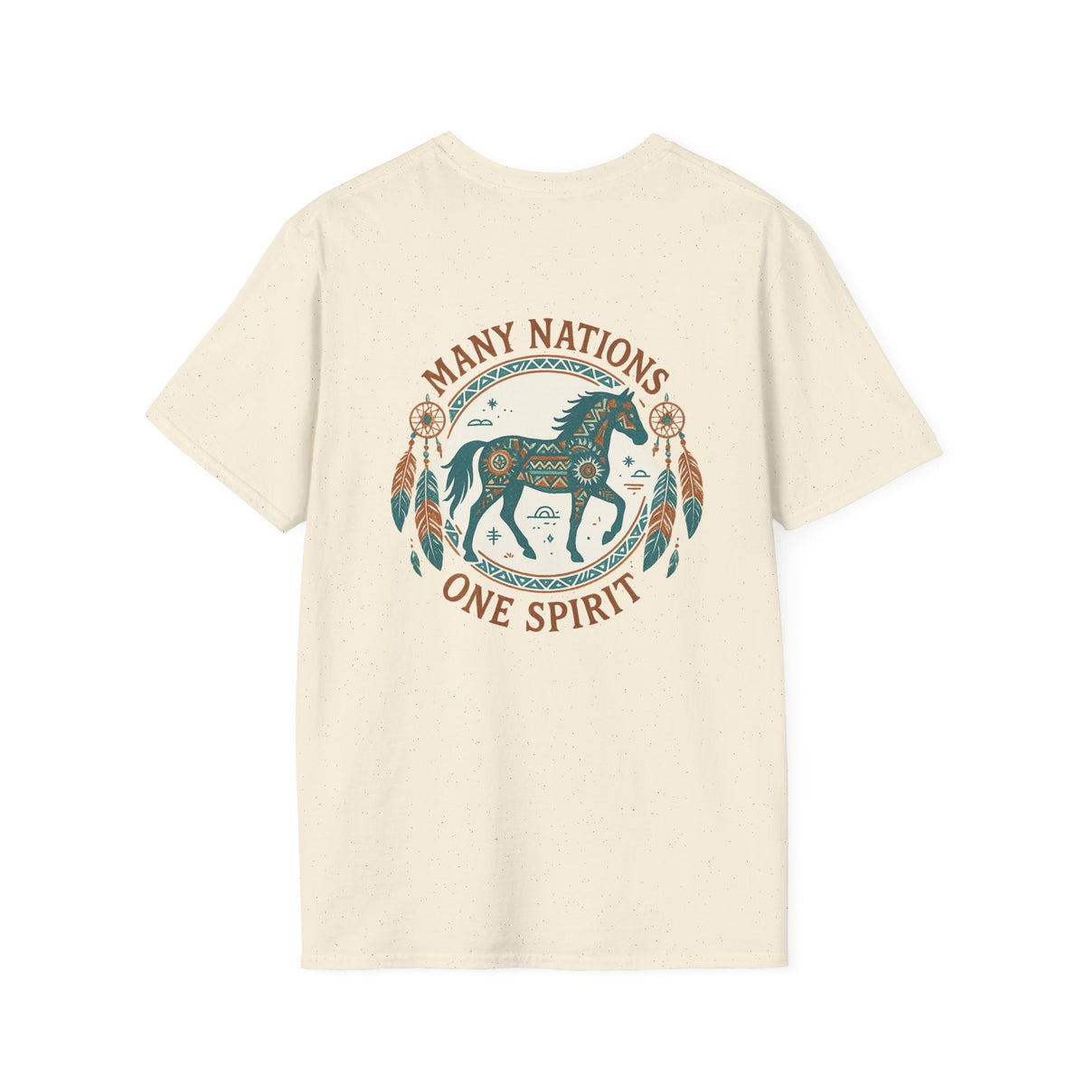 Tribal Horse T-Shirt | Geometric Spirit Horse | Native Inspired Turquoise Graphic Tee | SummitPine