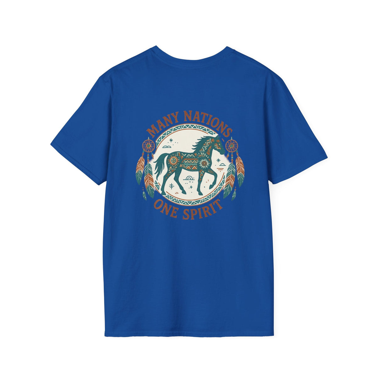 Tribal Horse T-Shirt | Geometric Spirit Horse | Native Inspired Turquoise Graphic Tee | SummitPine