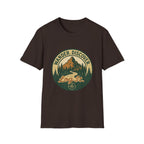 Wander Discover Mountain Patch T-Shirt | Outdoor Hiking Graphic Tee | SummitPine
