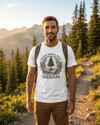 Wander Observe Write Journal T-Shirt | Nature Tree, Pinecone, Botanical Design | SummitPine