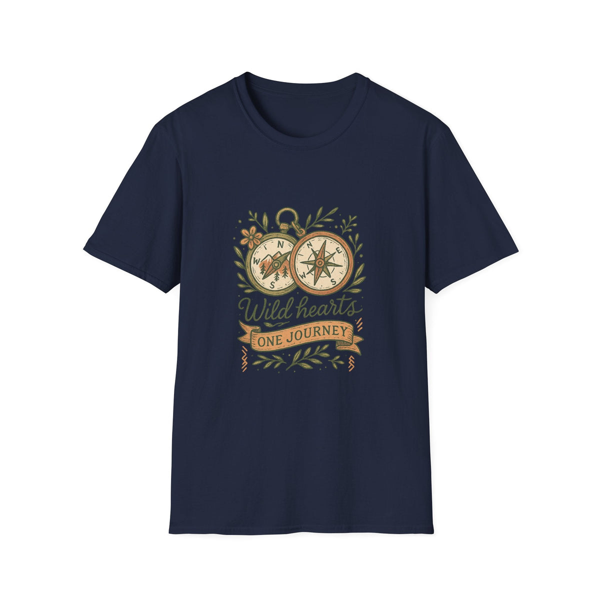 Wild Hearts Compass illustration T-Shirt | Adventure, Nature, Travel | SummitPine