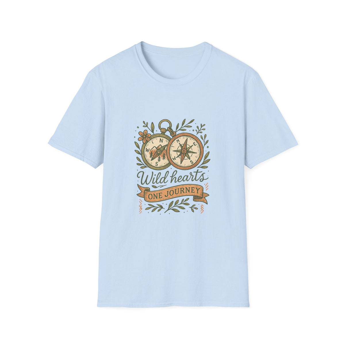Wild Hearts Compass illustration T-Shirt | Adventure, Nature, Travel | SummitPine