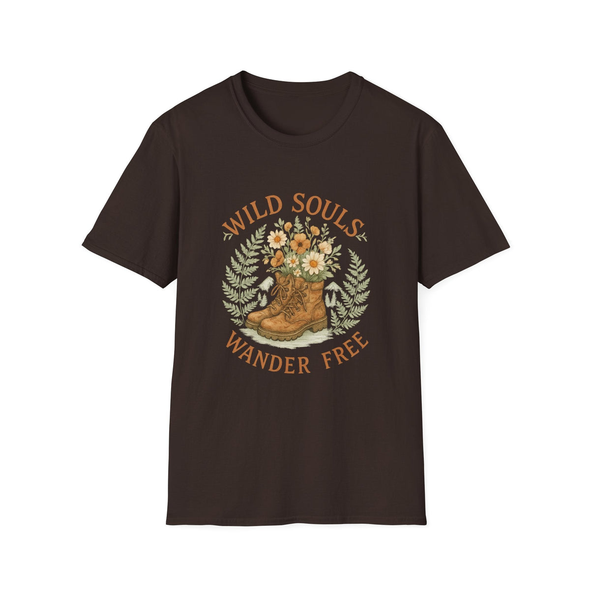 Wild Souls boot with flowers T-Shirt | wander free floral graphic | SummitPine
