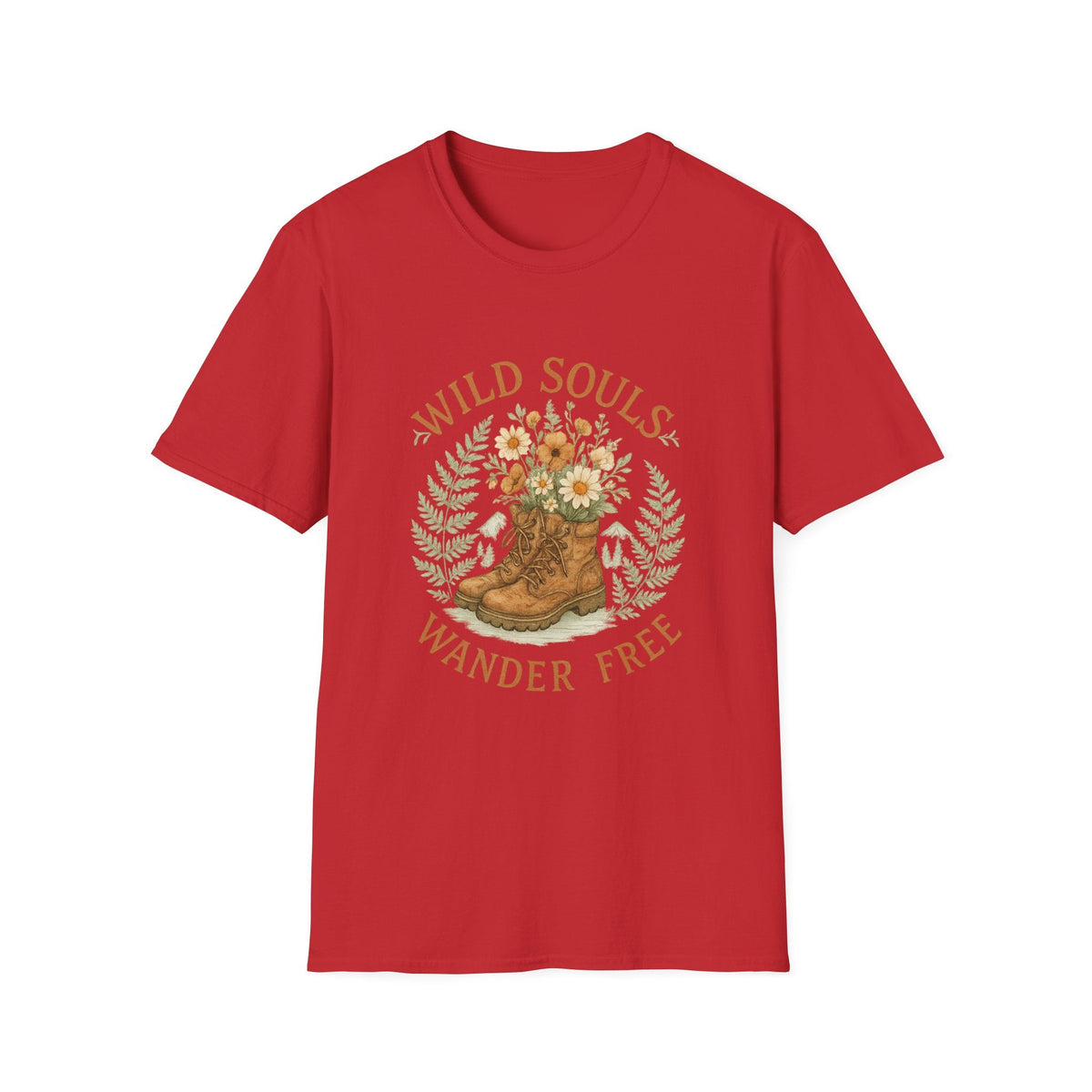 Wild Souls boot with flowers T-Shirt | wander free floral graphic | SummitPine