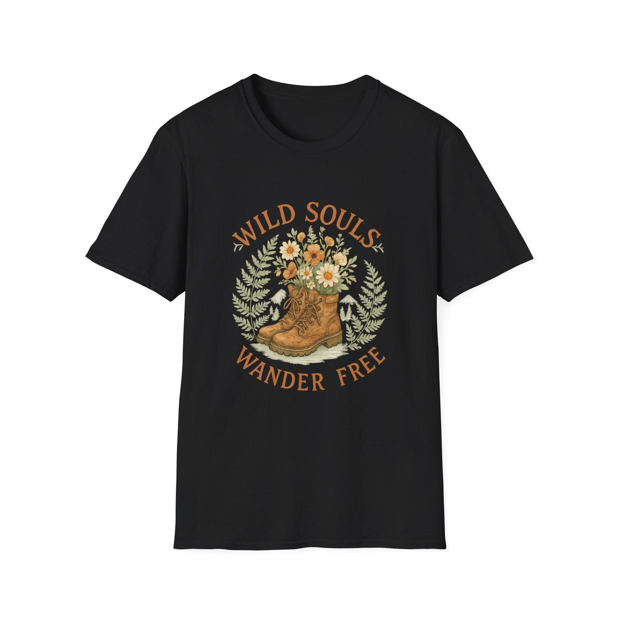 Wild Souls boot with flowers T-Shirt | wander free floral graphic | SummitPine