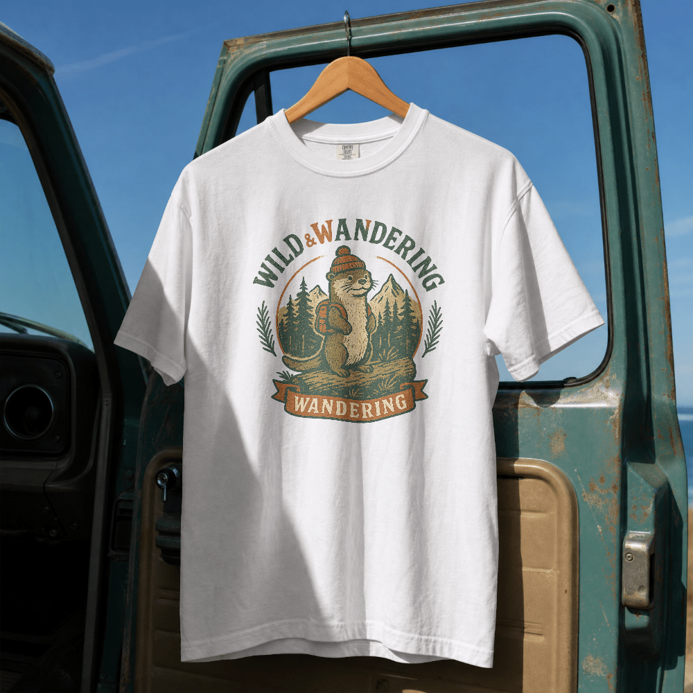 Wild & Wandering Otter tee | T-Shirt, Adventure Nature Graphic | SummitPine