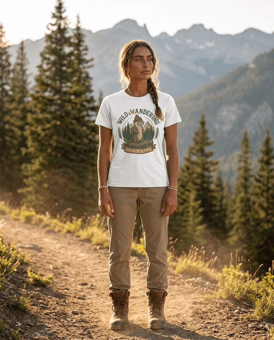 Wild & Wandering Otter tee | T-Shirt, Adventure Nature Graphic | SummitPine