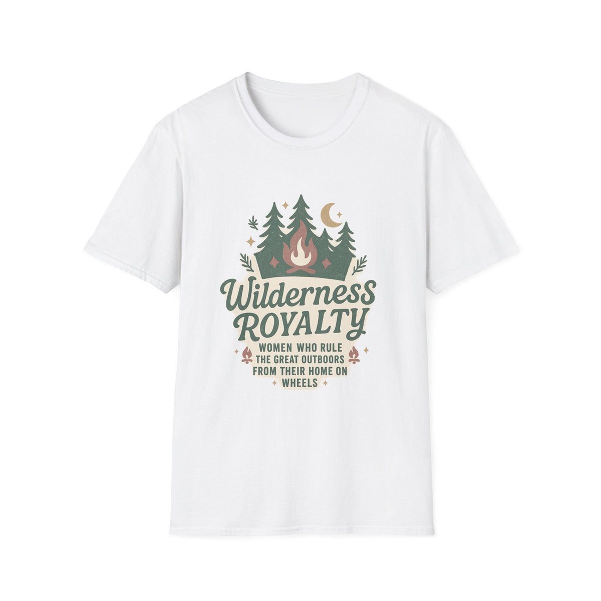 Wilderness Royalty T-Shirt | Campfire Trees Moon Outdoor Adventure | SummitPine