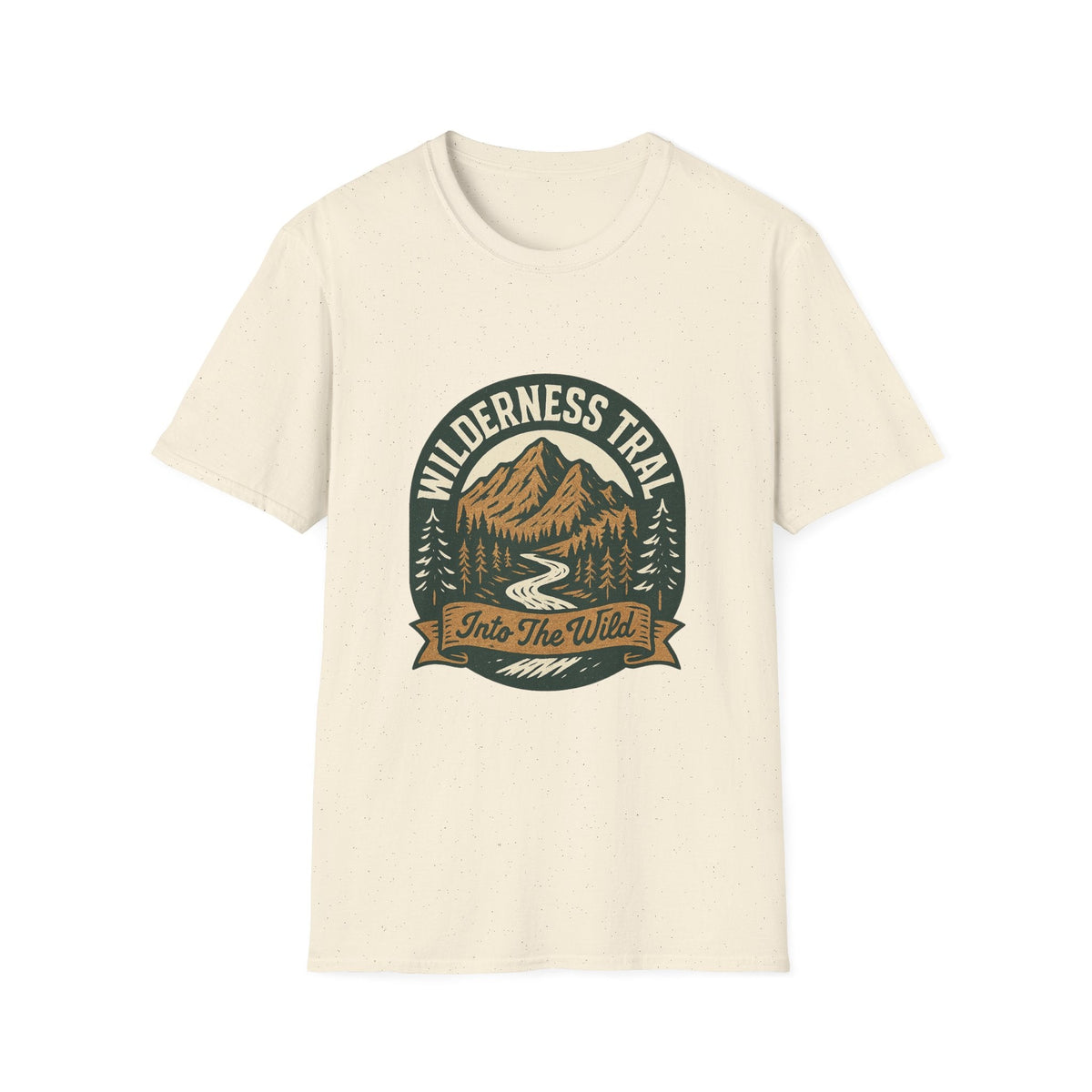 Wilderness Trail mountain badge T-Shirt | camping outdoors hiking design | SummitPine