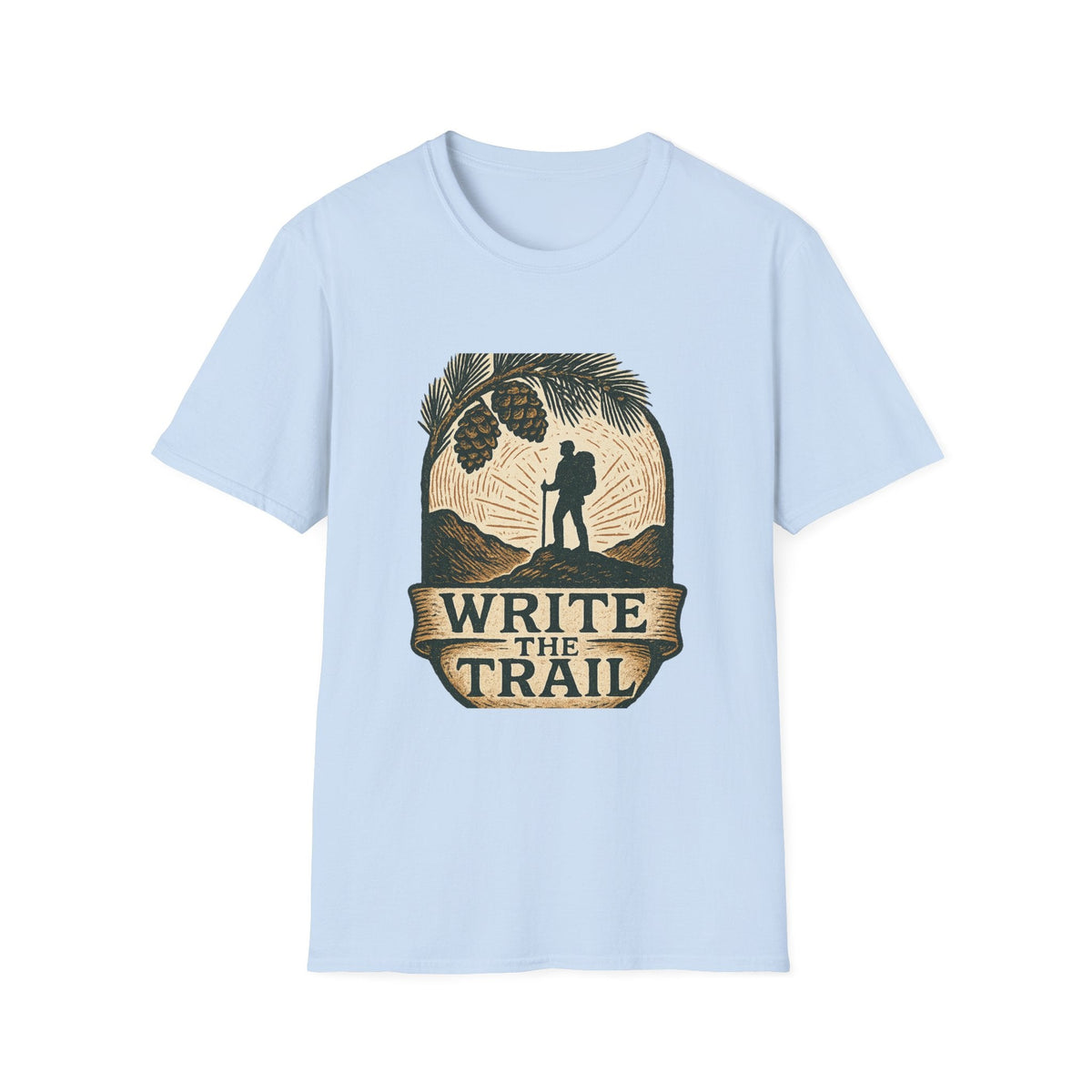 Write the Trail Hiking Shirt | Outdoor Pinecone Hiker Graphic Tee | SummitPine