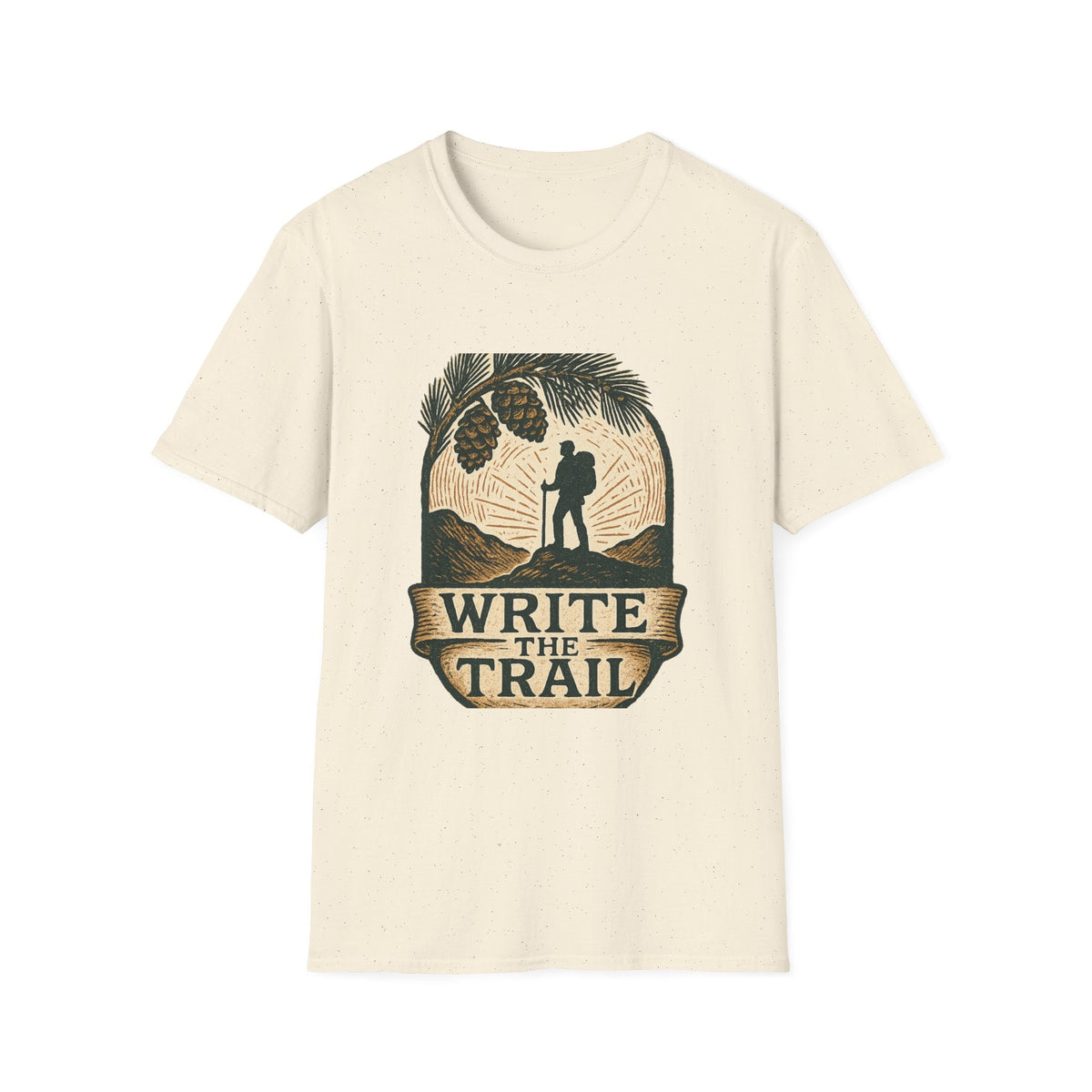 Write the Trail Hiking Shirt | Outdoor Pinecone Hiker Graphic Tee | SummitPine