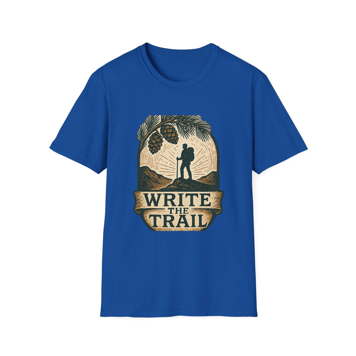 Write the Trail Hiking Shirt | Outdoor Pinecone Hiker Graphic Tee | SummitPine